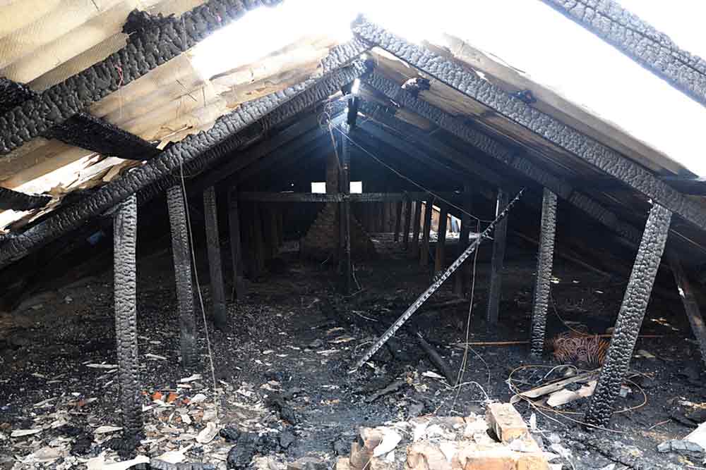 Limpieza tras incendio