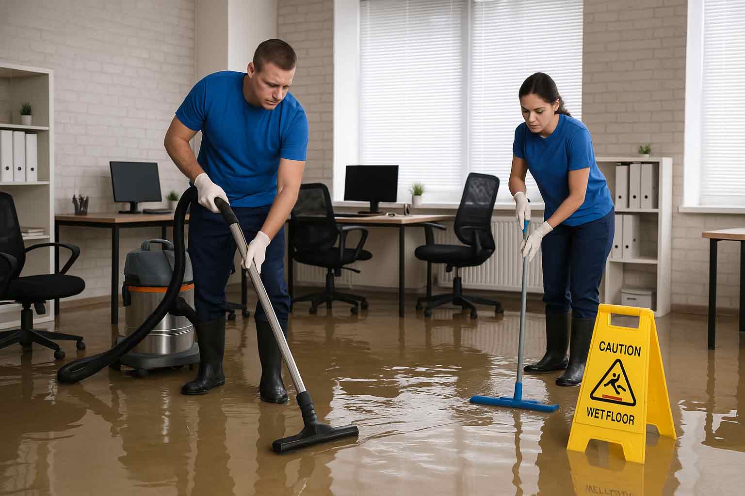 Limpieza después de inundación