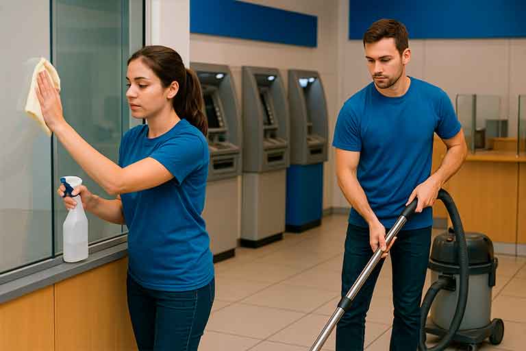 Limpieza de bancos y oficinas