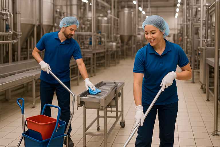 Limpieza en fábricas de alimentos