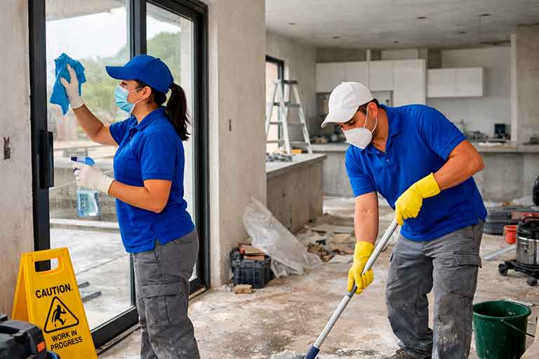 Empresa de limpieza después de obras
