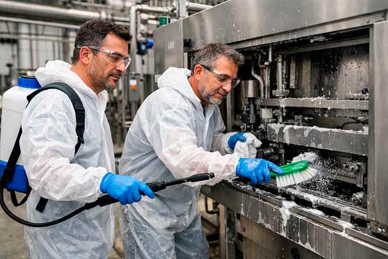 Servicio de higienización maquinaria industrial